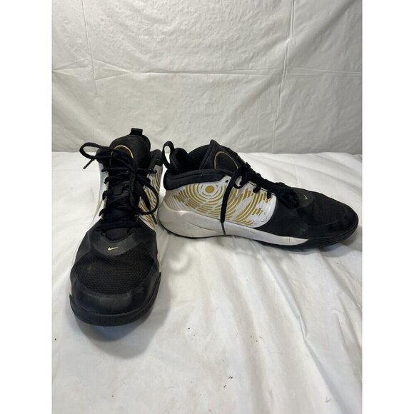 Sz 6Y Nike Team Hustle D9 Mid Black Metallic Gold AQ4224-004 - Picture 13 of 16